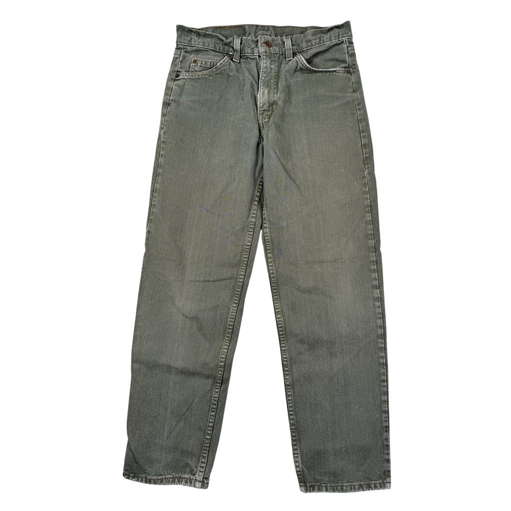 Levi's 550 Jeans Mens 30x30 Olive Green Relaxed Fit Tapered Leg Vintage Denim